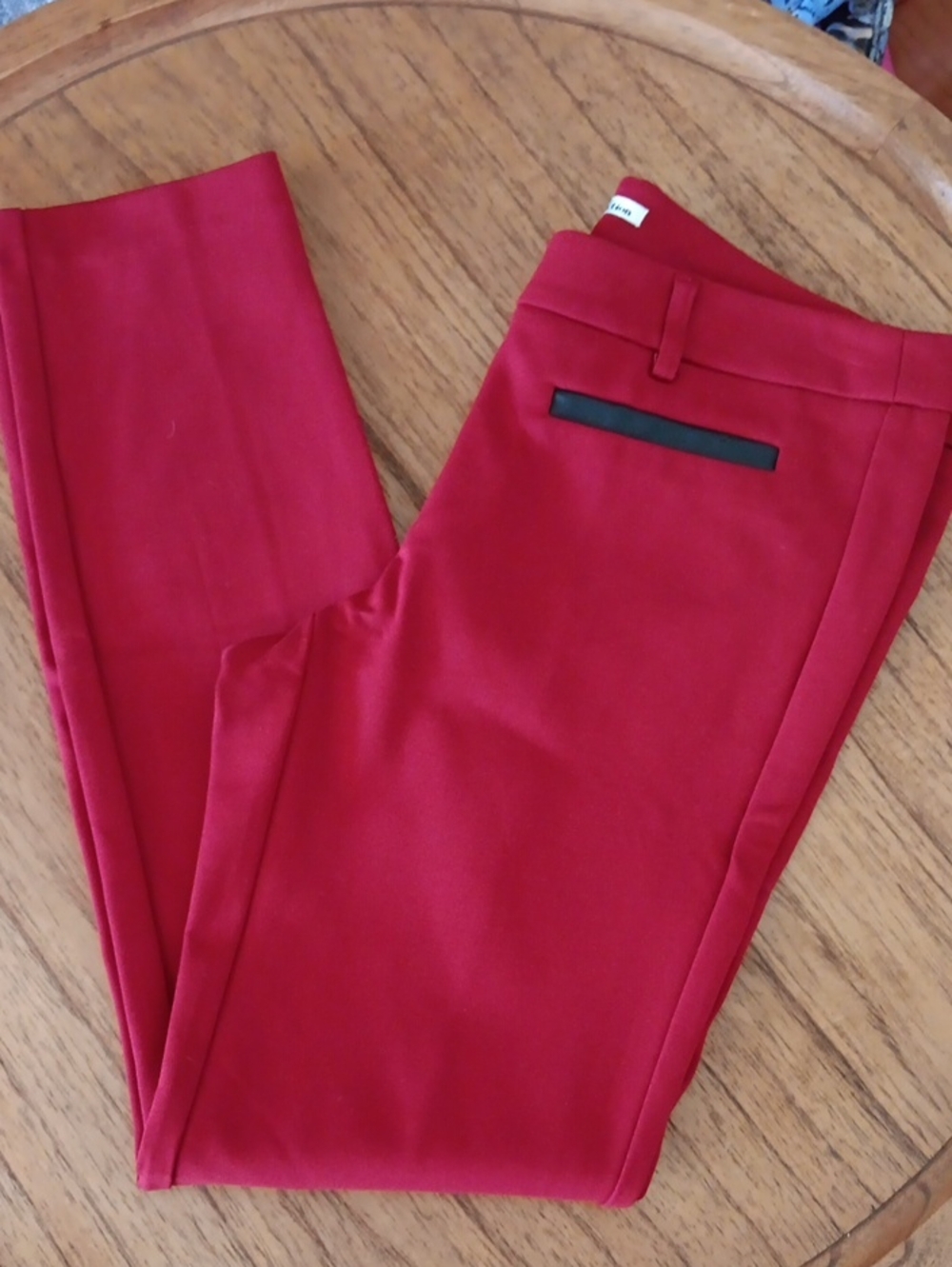 Dalia Collection Red Dress Pants - Slim Tailored Look